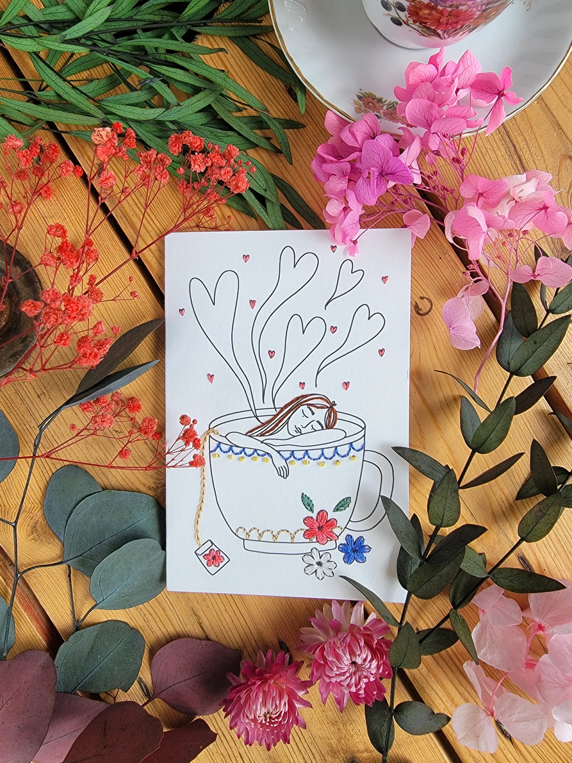 Carte à broder - La tisane – Image 3