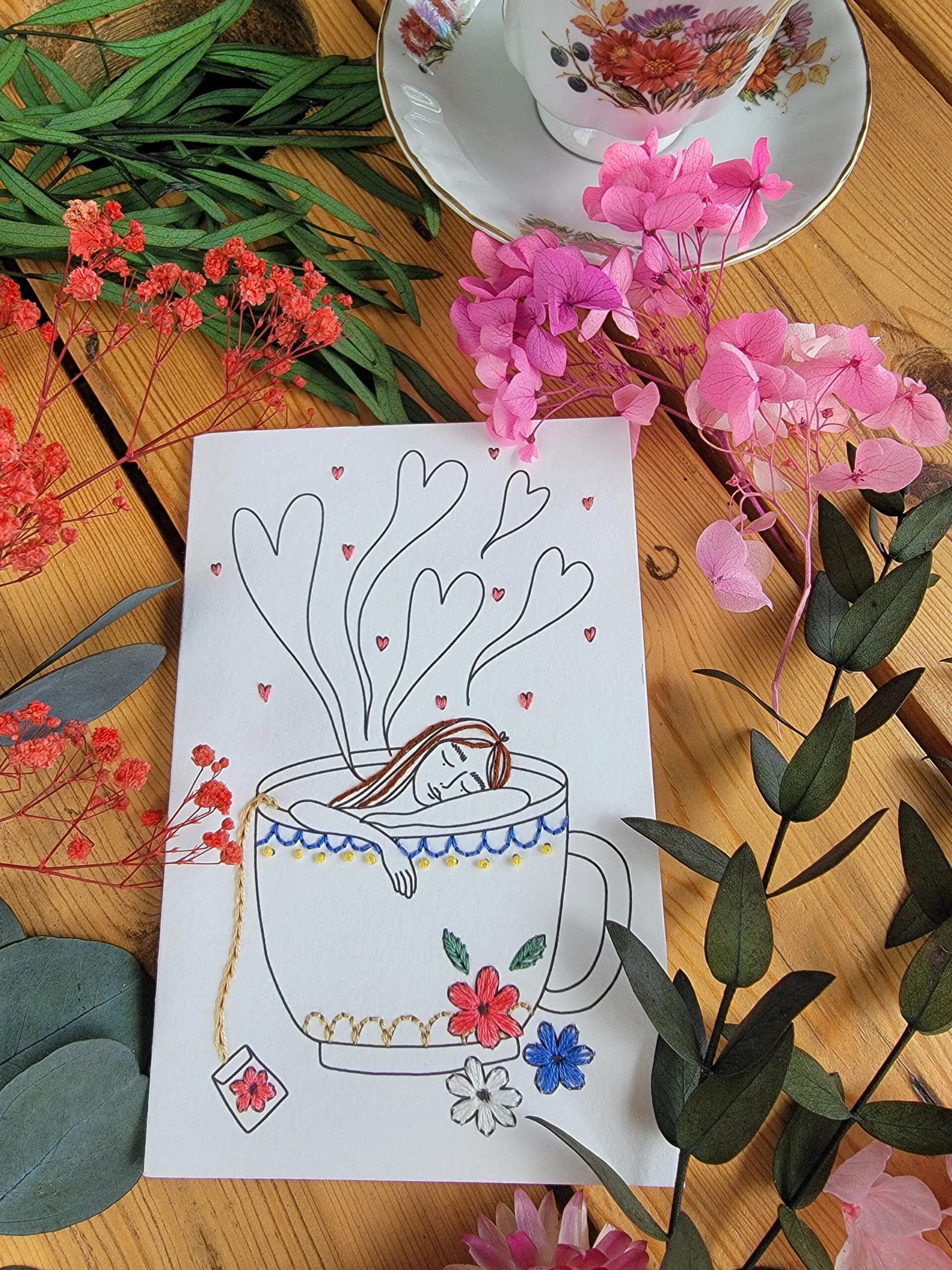 Carte à broder - La tisane – Image 6