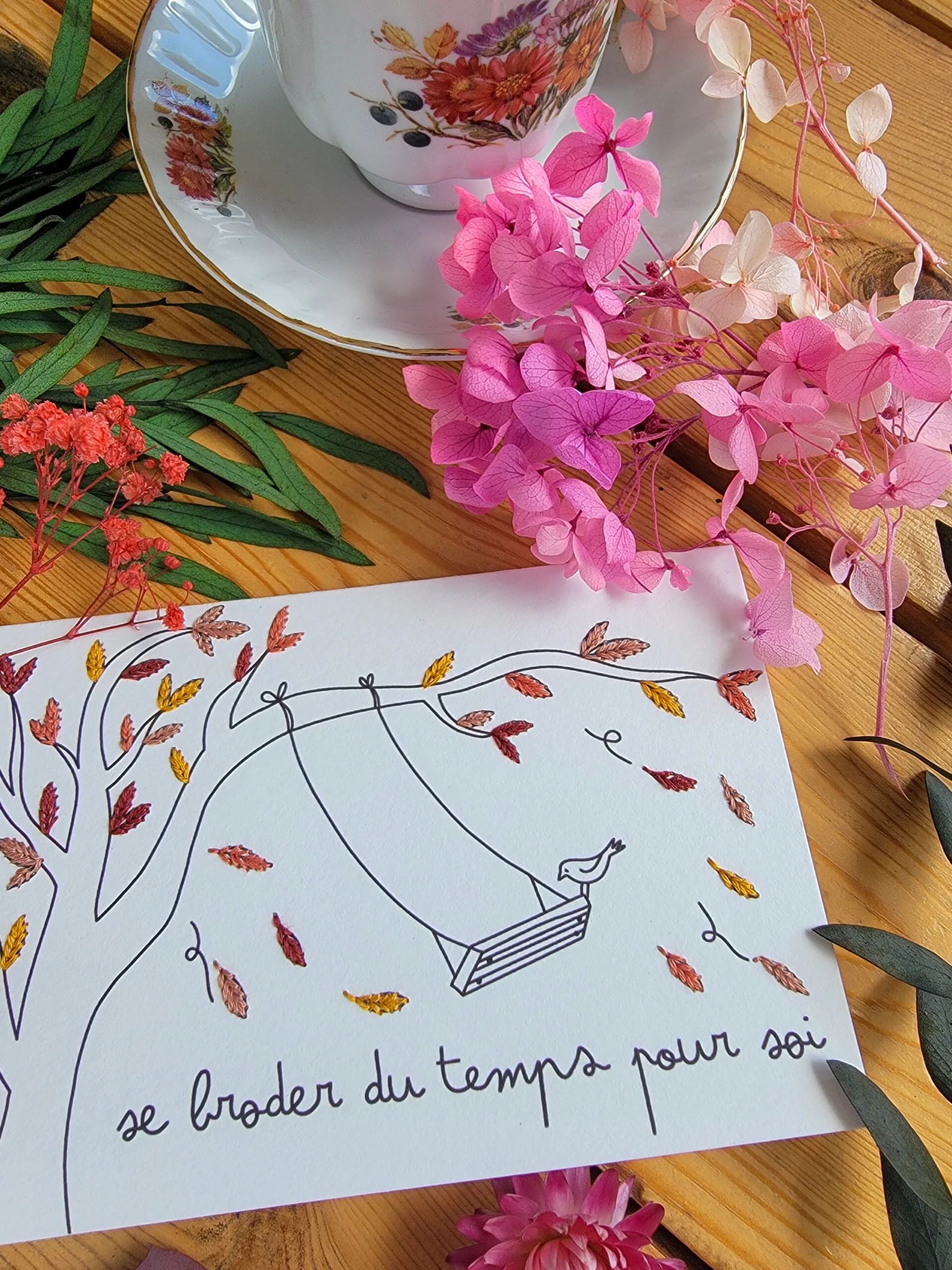 Carte à broder - Se broder du temps pour soi – Image 3