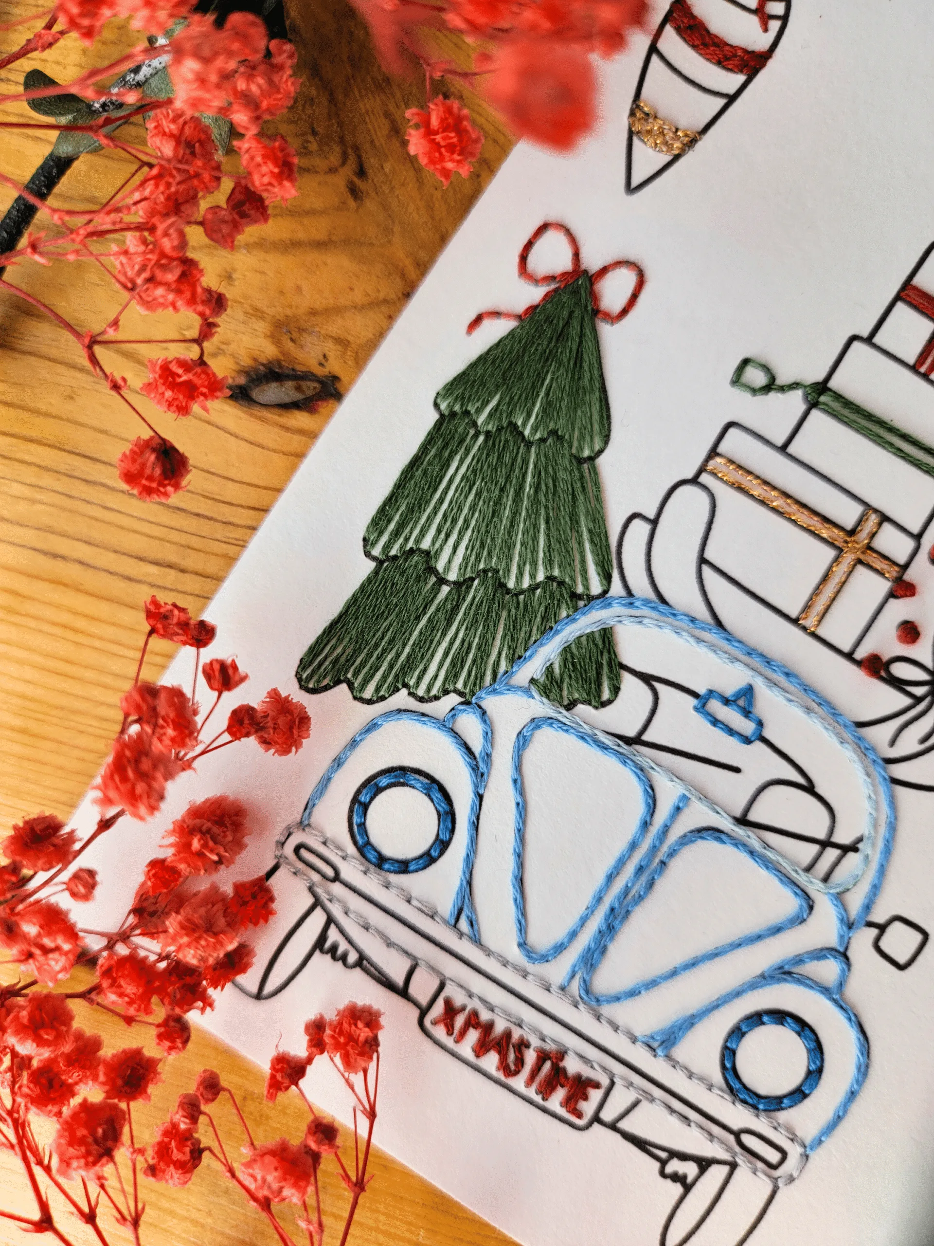 Carte à broder Noël - La tournée des cadeaux – Image 5