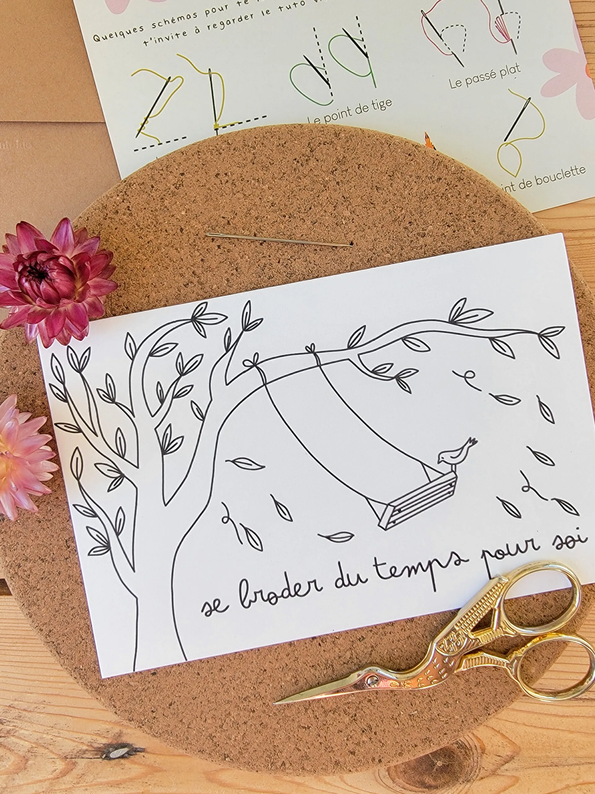 Carte à broder - Se broder du temps pour soi – Image 2