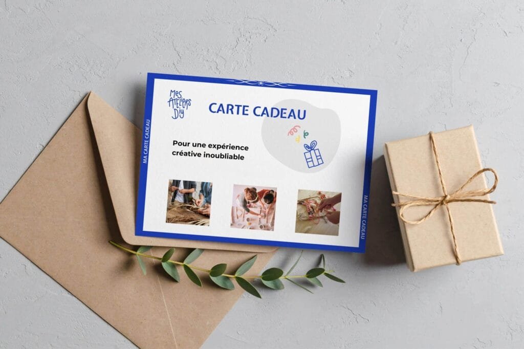 Carte cadeaux pour kits ou ateliers créatifs