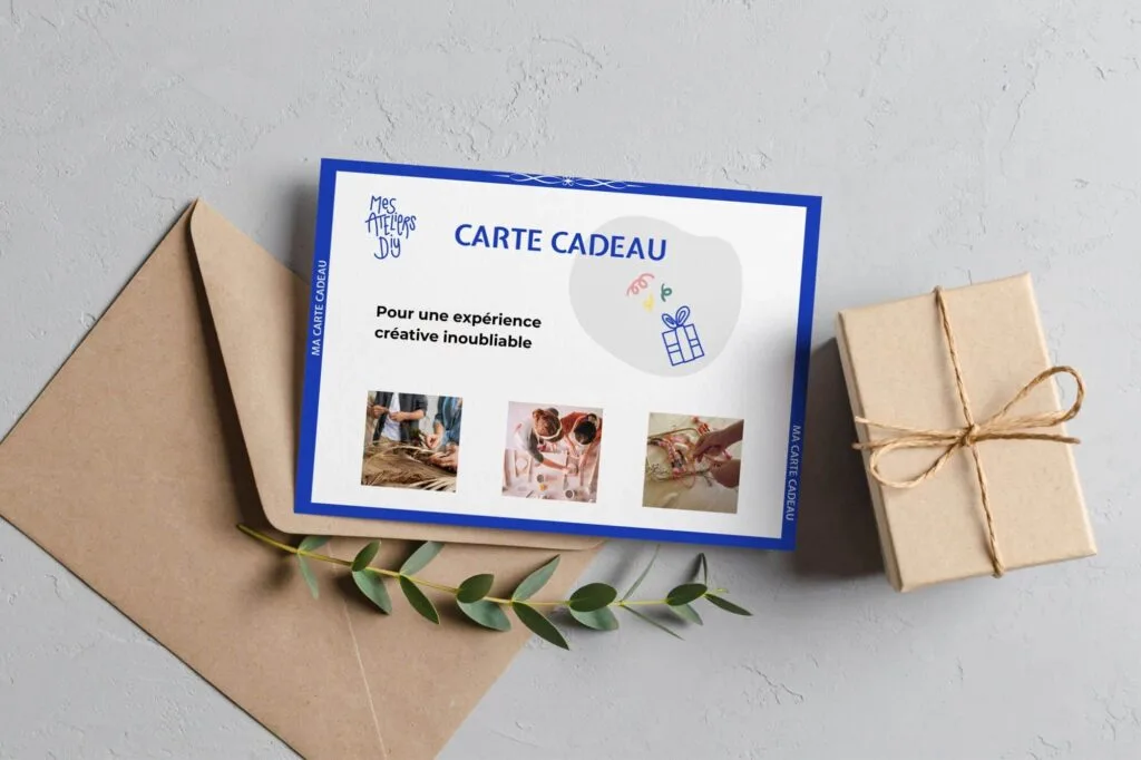 Carte cadeaux pour kits ou ateliers créatifs