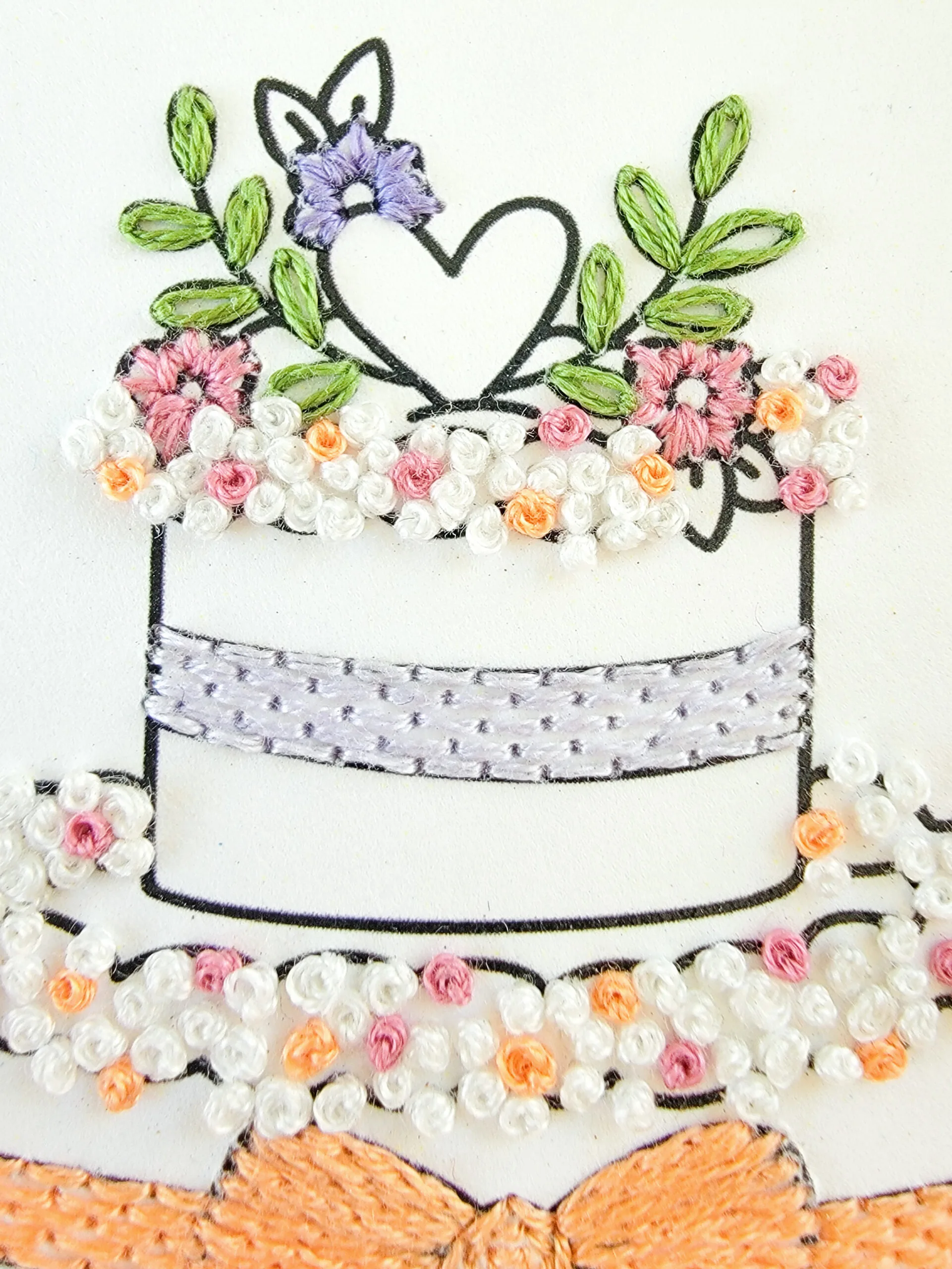 Carte à broder Mariage - Le gâteau des mariés – Image 6