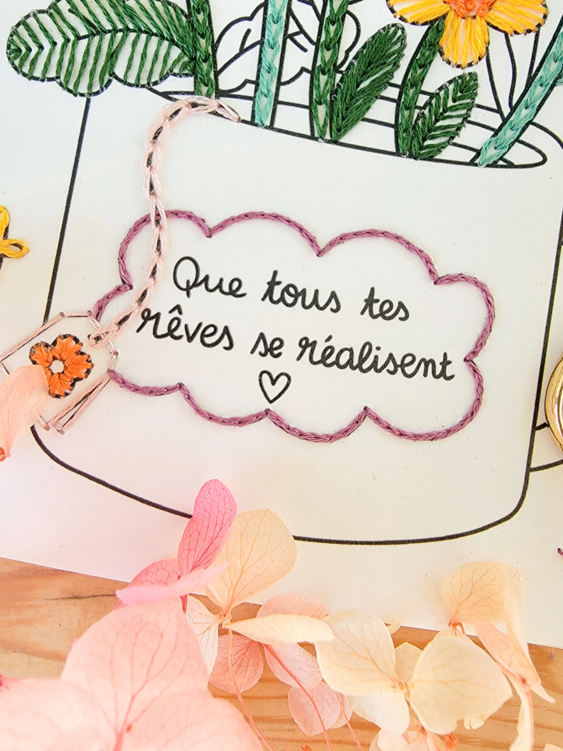 Carte de vœux à broder – La Tasse Fleurie – Image 3