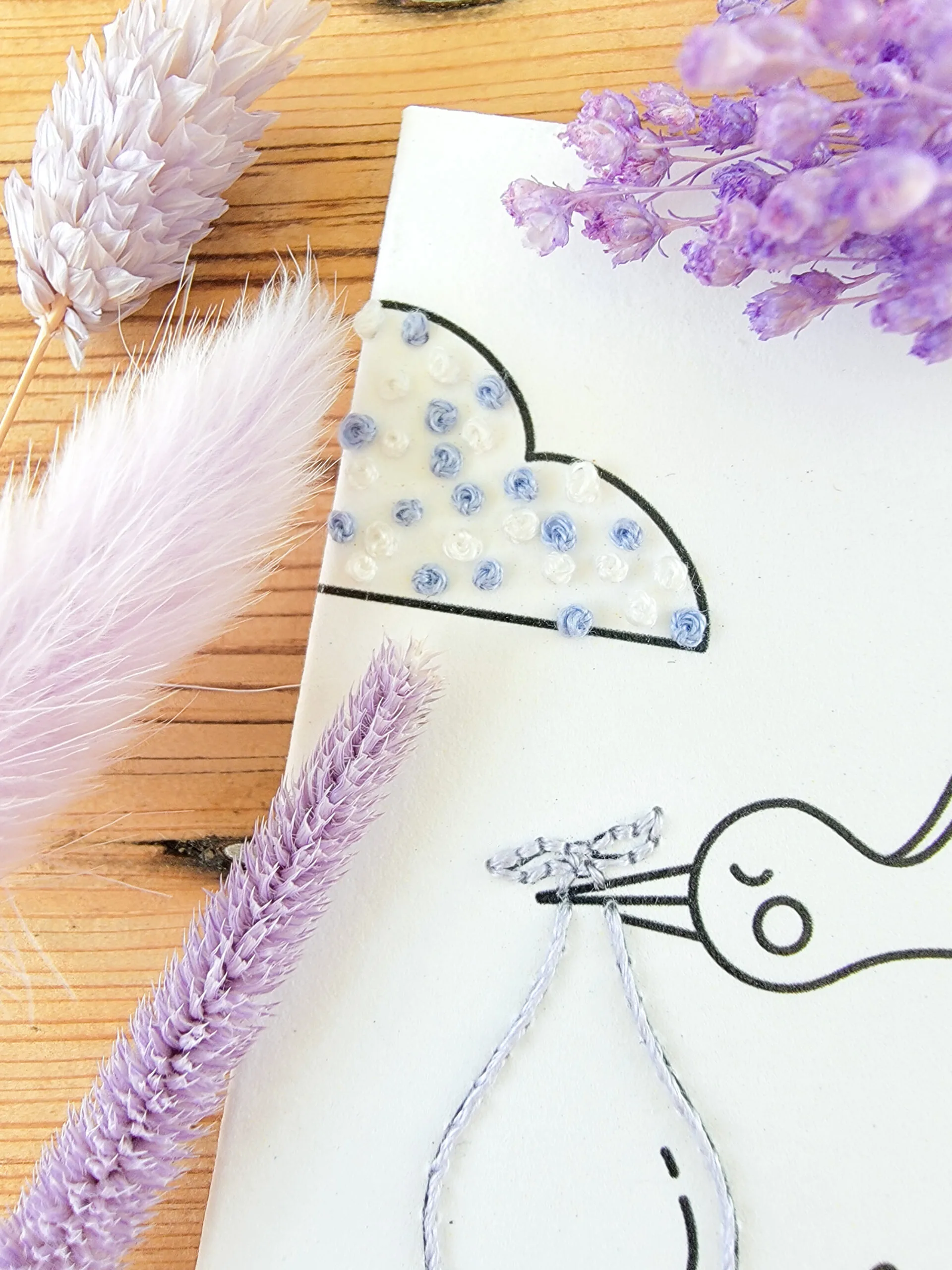 Carte à Broder Naissance – La Cigogne et son Baluchon – Image 4