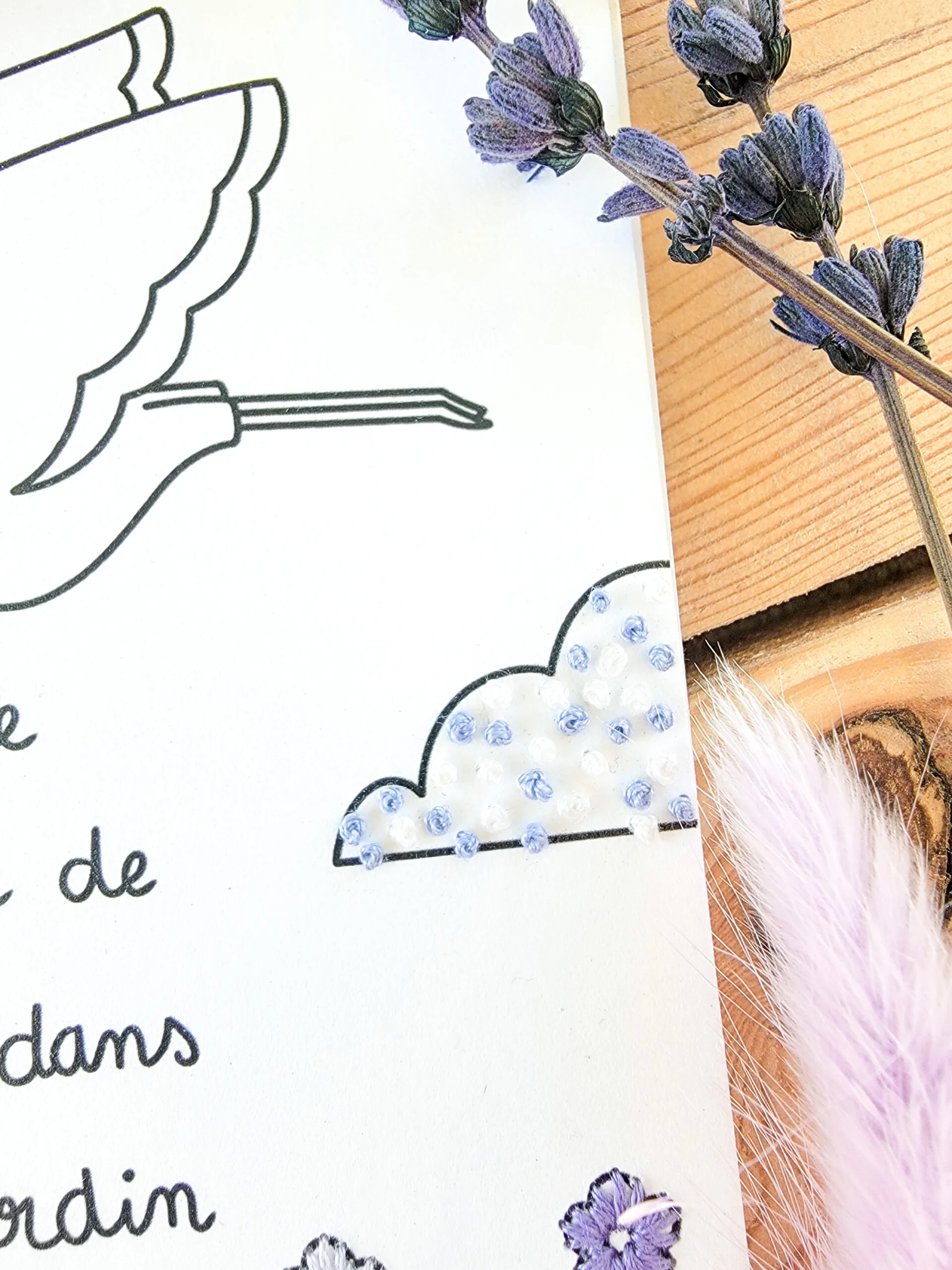 Carte à Broder Naissance – La Cigogne et son Baluchon – Image 3