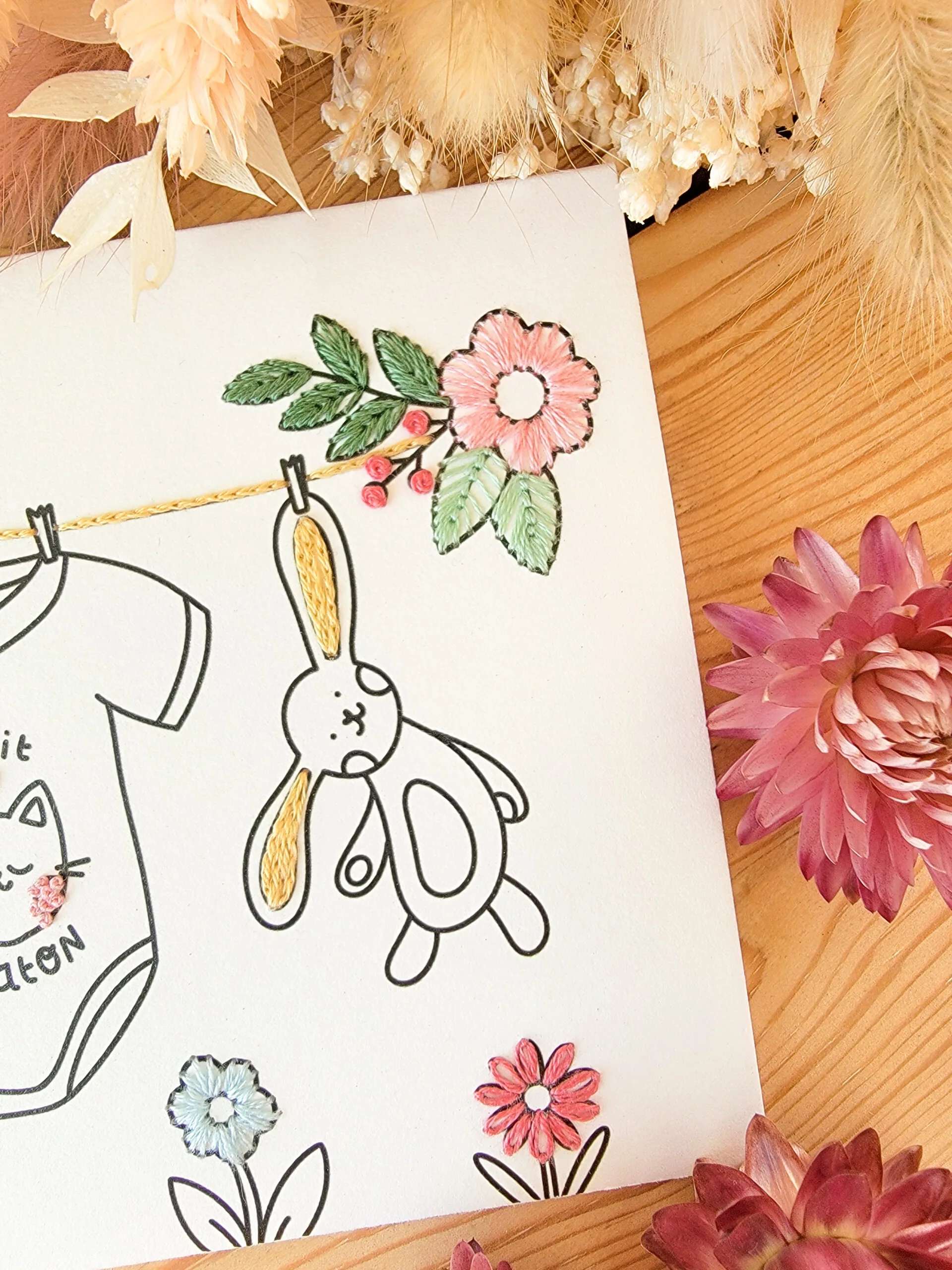 Carte à Broder Naissance – La Layette au Petit Chaton – Image 4